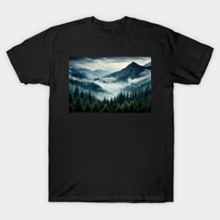 Misty Forest - Landscape T-Shirt